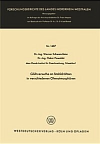 Gluhversuche an Stahldrahten in Verschiedenen Ofenatmospharen (Paperback, 1965 ed.)