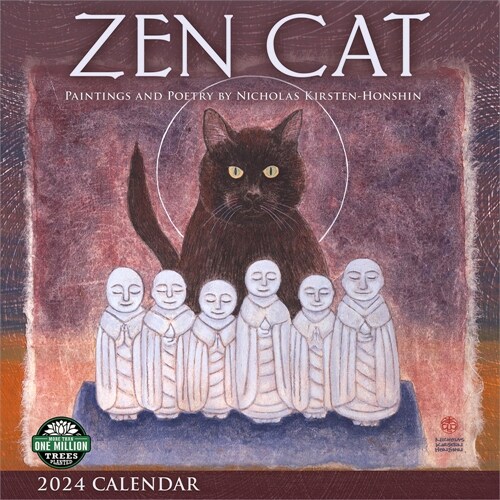 Zen Cat 2024 Wall Calendar: Meditational Art by Nicholas Kirsten-Honshin (Wall)