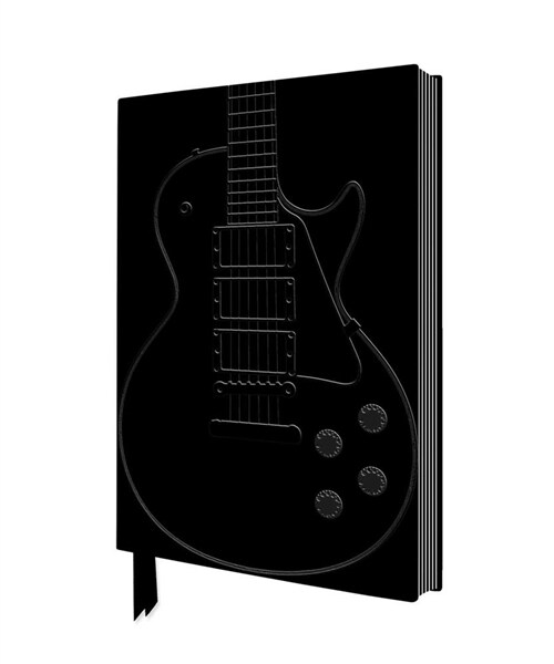 Black Gibson Guitar Artisan Art Notebook (Flame Tree Journals) (Notebook / Blank book)