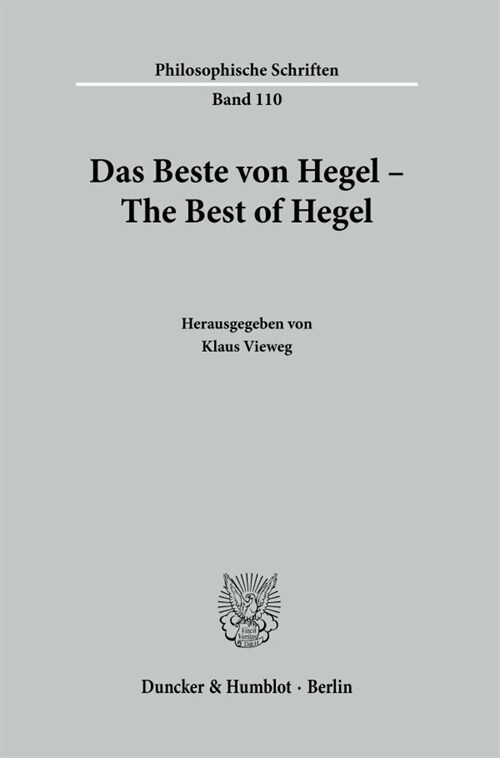 Das Beste Von Hegel - The Best of Hegel (Hardcover)