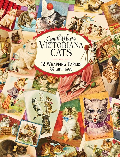 Cynthia Harts Victoriana Cats: 12 Wrapping Papers and Gift Tags (Paperback)
