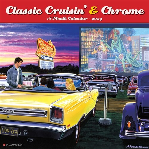 Classic Cruisin & Chrome 2024 12 X 12 Wall Calendar (Wall)