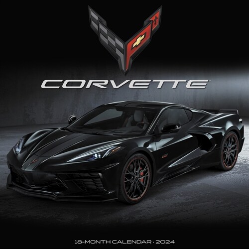 Corvette 2024 12 X 12 Wall Calendar (Foil Stamped Cover) (Wall)
