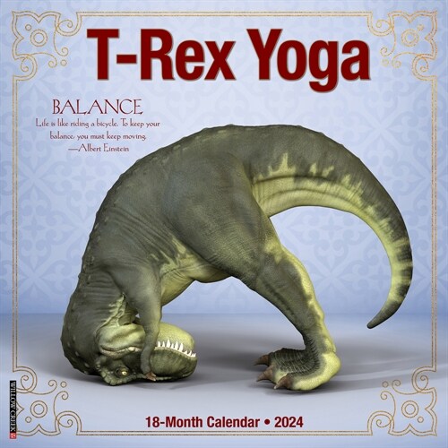 T-Rex Yoga 2024 12 X 12 Wall Calendar (Wall)