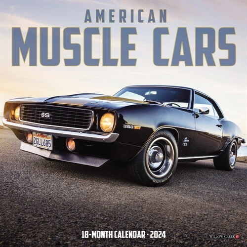 American Muscle Cars 2024 7 X 7 Mini Wall Calendar (Mini)