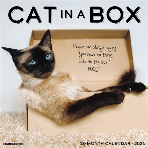 Cat in a Box 2024 12 X 12 Wall Calendar (Wall)