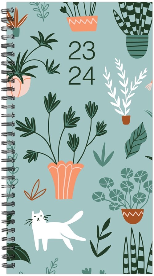 Houseplants 2023-24 Academic 3.5 X 6.5 Small Spiral Softcover Planner (Spiral)