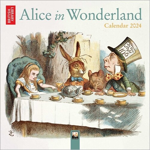 British Library: Alice in Wonderland Mini Wall Calendar 2024 (Art Calendar) (Calendar, New ed)