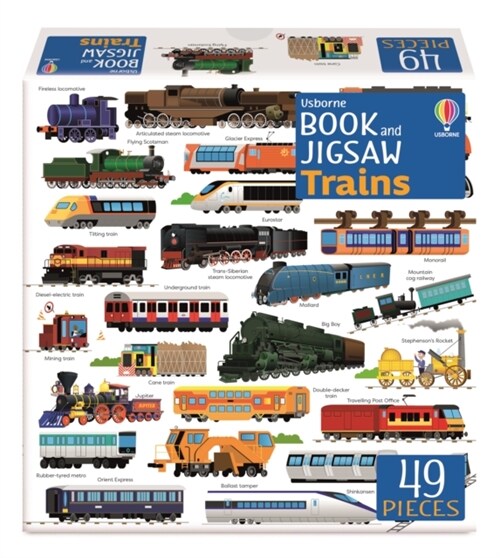 Usborne Book and Jigsaw Trains (Paperback)