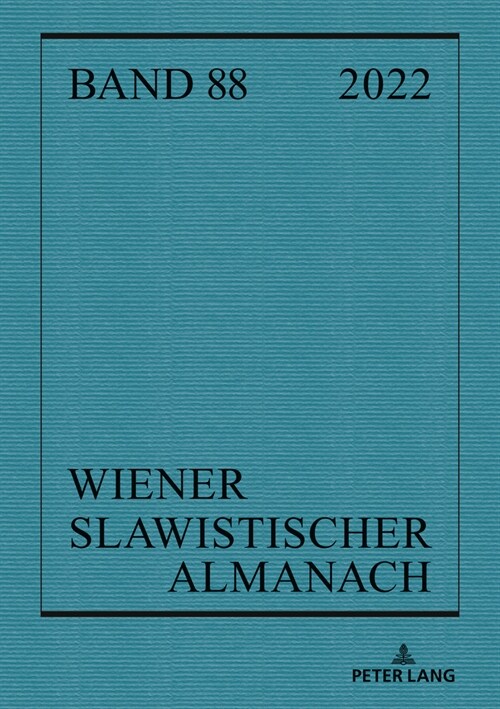 Wiener Slawistischer Almanach Band 88/2022 (Paperback)
