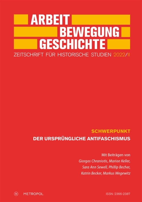 Arbeit - Bewegung - Geschichte. Zeitschrift fur historische Studien 2022/II (Book)