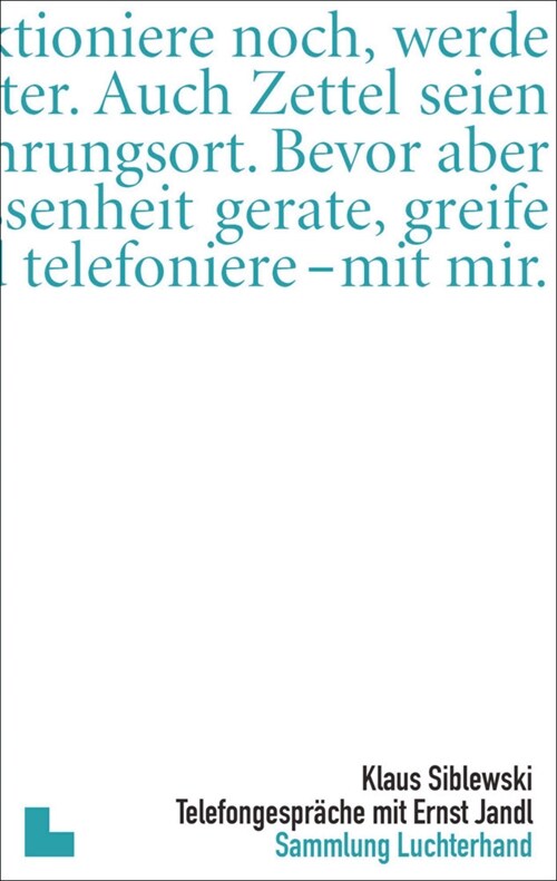 Telefongesprache mit Ernst Jandl (Paperback)