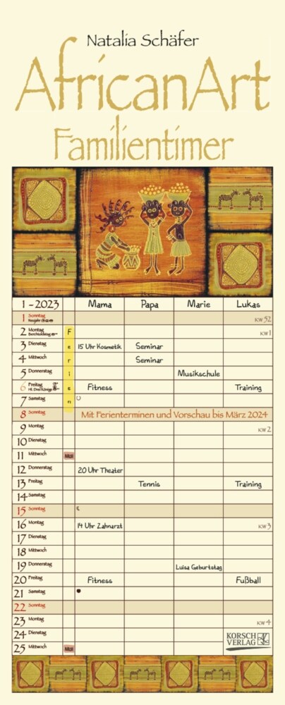 AfricanArt Familientimer 2023 (Calendar)