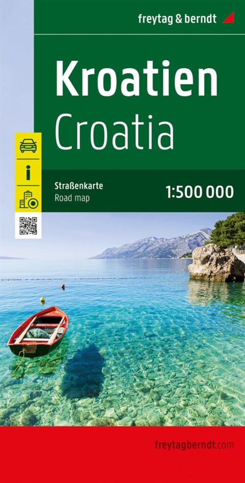 Kroatien, Straßenkarte 1:500.000, freytag & berndt (Sheet Map)