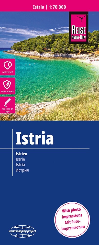 Reise Know-How Landkarte Istrien / Istria (1:70.000) (Sheet Map)