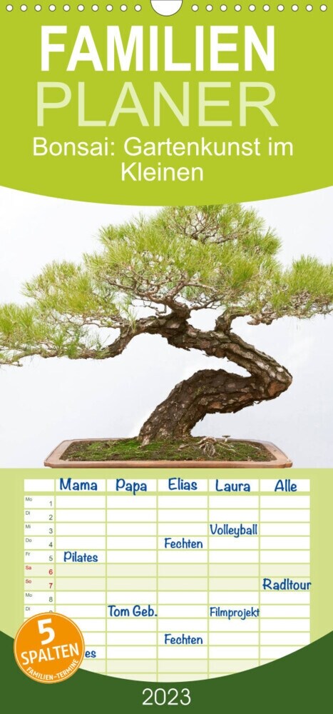 Familienplaner Bonsai: Gartenkunst im Kleinen (Wandkalender 2023 , 21 cm x 45 cm, hoch) (Calendar)