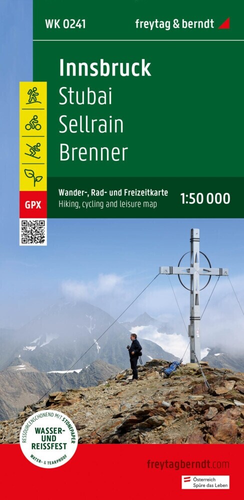 Innsbruck, Wander-, Rad- und Freizeitkarte 1:50.000, freytag & berndt, WK 241 (Sheet Map)