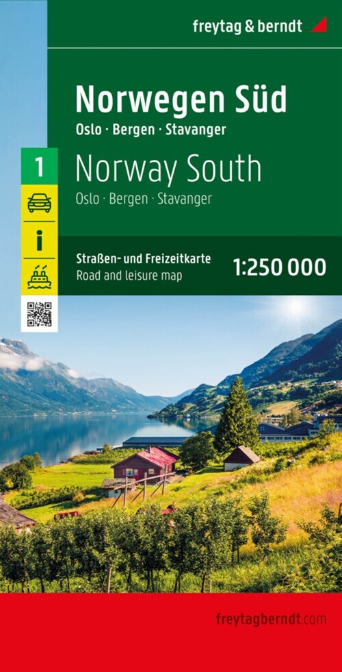 Norwegen Sud, Straßen- und Freizeitkarte 1:250.000, freytag & berndt (Sheet Map)