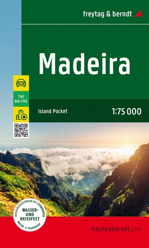 Madeira, Straßen- und Freizeitkarte 1:75.000, freytag & berndt (Sheet Map)