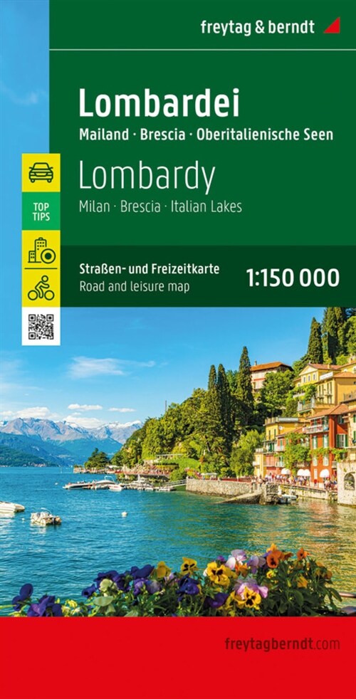 Lombardei, Straßen- und Freizeitkarte 1:150.000, freytag & berndt (Sheet Map)