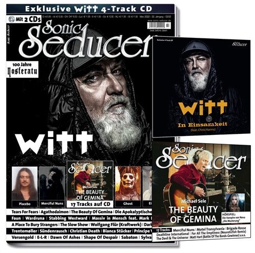 Sonic Seducer.03/2022 + Titelstory Joachim Witt + 2 Audio-CD (Paperback)