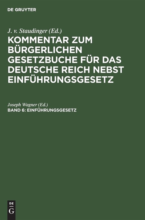 Einf?rungsgesetz: Vom 18. August 1896 (Hardcover, Reprint 2020)