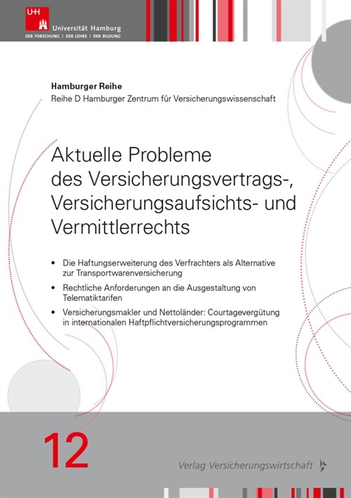 Aktuelle Probleme des Versicherungsvertrags-, Versicherungsaufsichts- und Vermittlerrechts (Paperback)