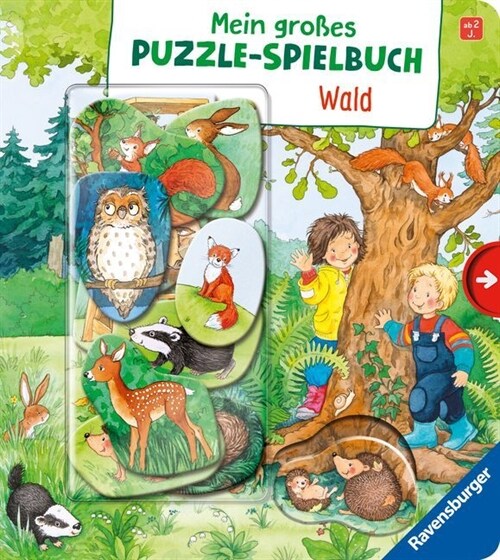 Mein großes Puzzle-Spielbuch: Wald (Board Book)