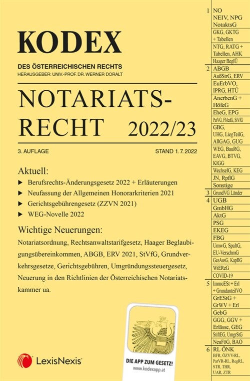 KODEX Notariatsrecht 2022/23 - inkl. App (Paperback)