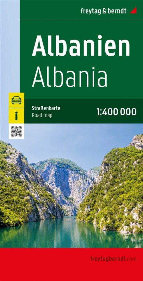 Albanien, Straßenkarte 1:400.000, freytag & berndt (Sheet Map)