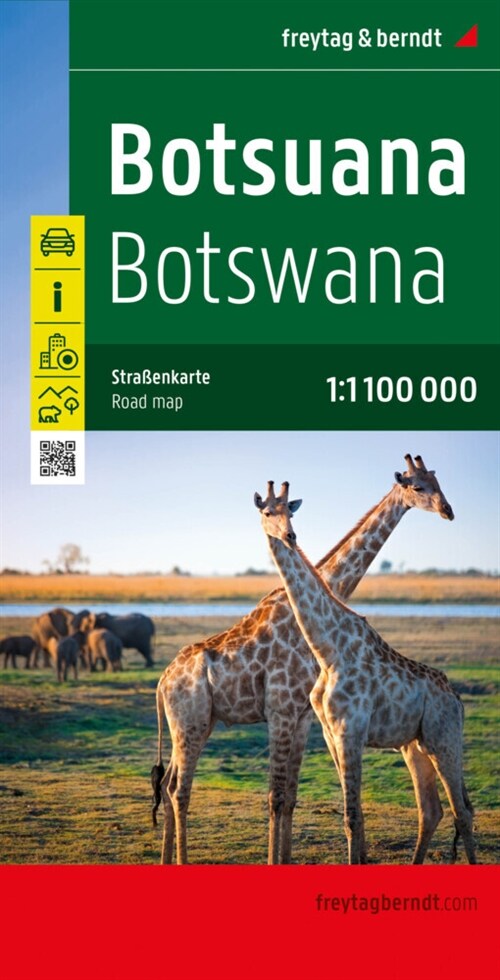 Botsuana, Straßenkarte 1:1.100.000, freytag & berndt (Sheet Map)