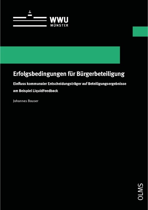 Erfolgsbedingungen fur Burgerbeteiligung (Paperback)