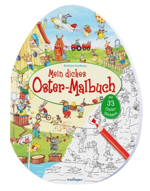 Mein dickes Oster-Malbuch (Paperback)