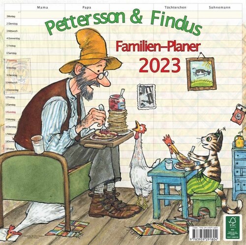 Pettersson und Findus Familienplaner 2023 (Calendar)