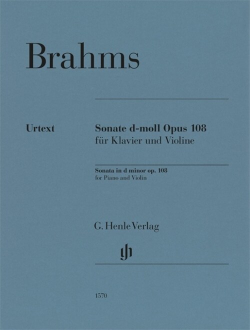 Brahms, Johannes - Violinsonate d-moll op. 108 (Sheet Music)