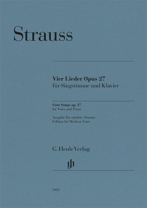 Strauss, Richard - Vier Lieder op. 27 (Sheet Music)