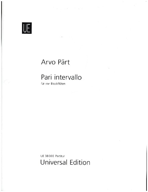 Pari intervallo (Sheet Music)