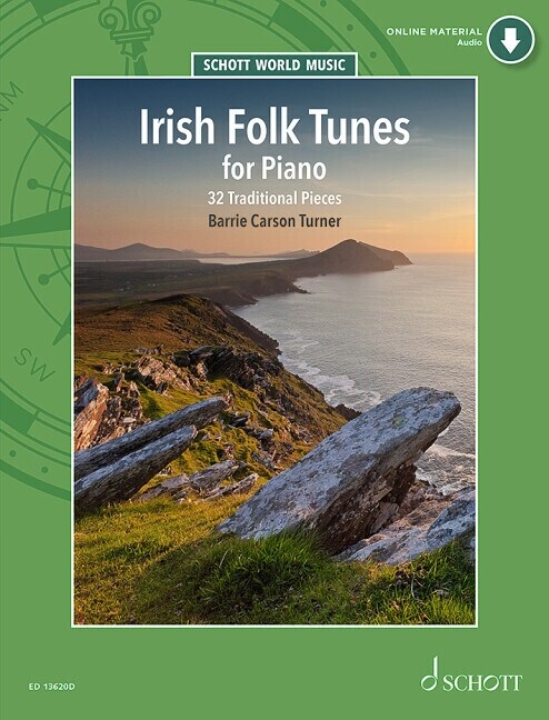 Irish Folk Tunes for Piano- 32 Traditional Pieces Book/Audio Online (Paperback)