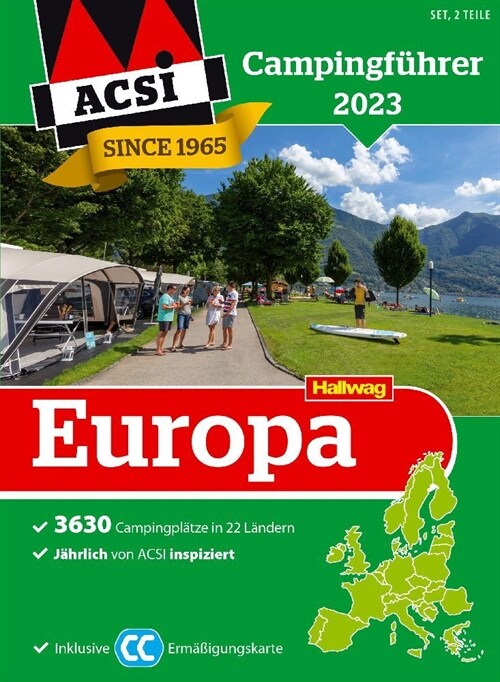 ACSI Campingfuhrer Europa 2023, 2 Teile (Paperback)