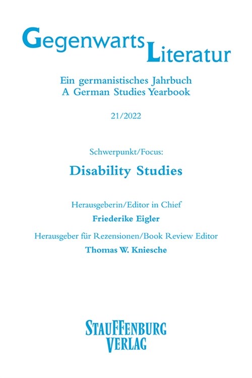 Gegenwartsliteratur. Ein Germanistisches Jahrbuch /A German Studies Yearbook / 21/2022 (Paperback)