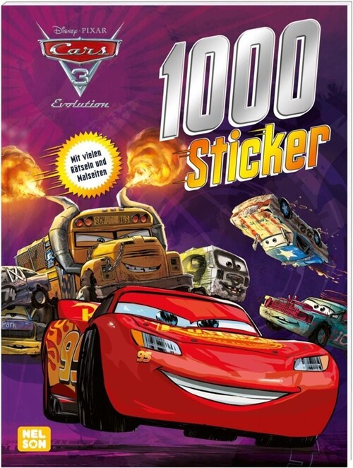 Disney Cars 3: 1000 Sticker (Paperback)