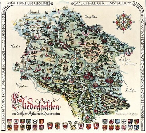 Schmuckkarte Niedersachsen (Sheet Map)