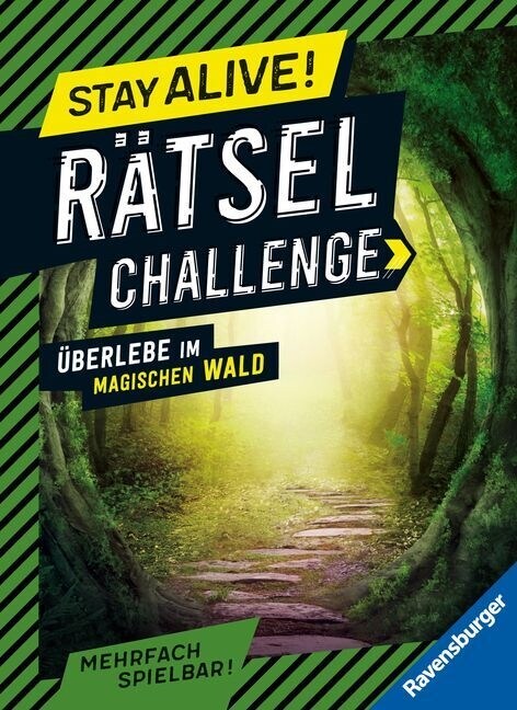 Ravensburger Stay alive! Ratsel-Challenge - Uberlebe im magischen Wald - Ratselbuch fur Gaming-Fans ab 8 Jahren (Hardcover)