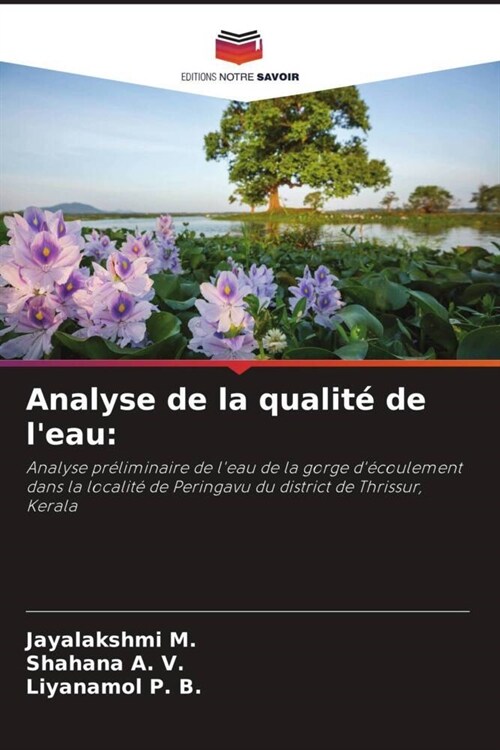 Analyse de la qualite de leau: (Paperback)