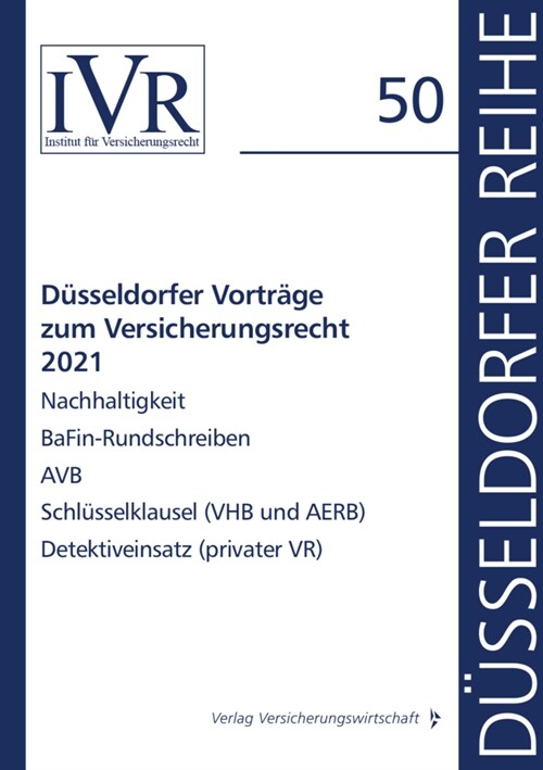 Dusseldorfer Vortrage zum Versicherungsrecht 2021 (Paperback)