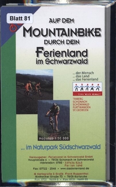 Mountainbike-/Radkarte Hochschwarzwald-Nord (Sheet Map)