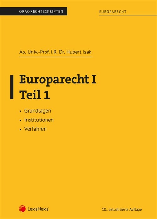 Europarecht I - Teil 1 (Skriptum) (Paperback)