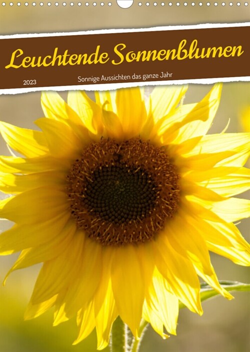 Leuchtende Sonnenblumen, sonnige Aussichten das ganze Jahr (Wandkalender 2023 DIN A3 hoch) (Calendar)
