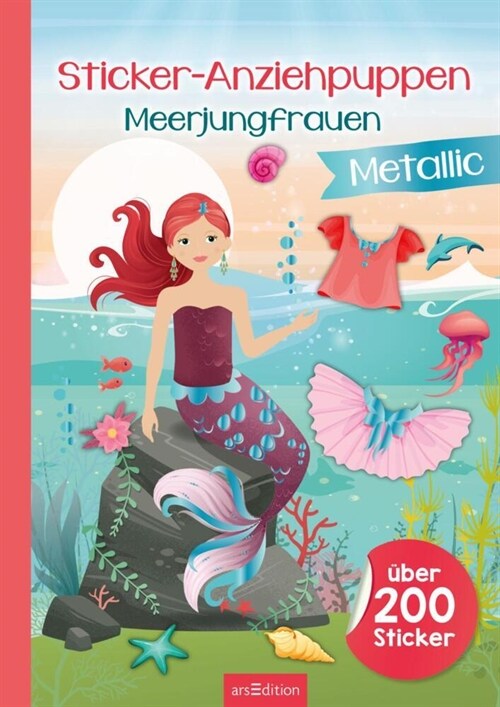 Sticker-Anziehpuppen Metallic - Meerjungfrauen (Paperback)