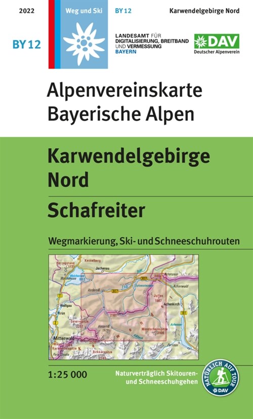 Karwendelgebirge Nord, Schafreiter (Sheet Map)